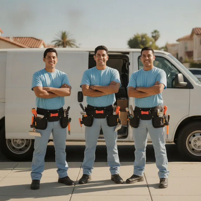 Ladrilhador equipe em Cangaiba